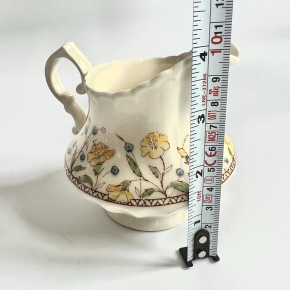 Vernon Kilns Hibiscus Creamer Hand Painted Vintage Floral Ceramic 1940s-1950s - Picture 7 of 7